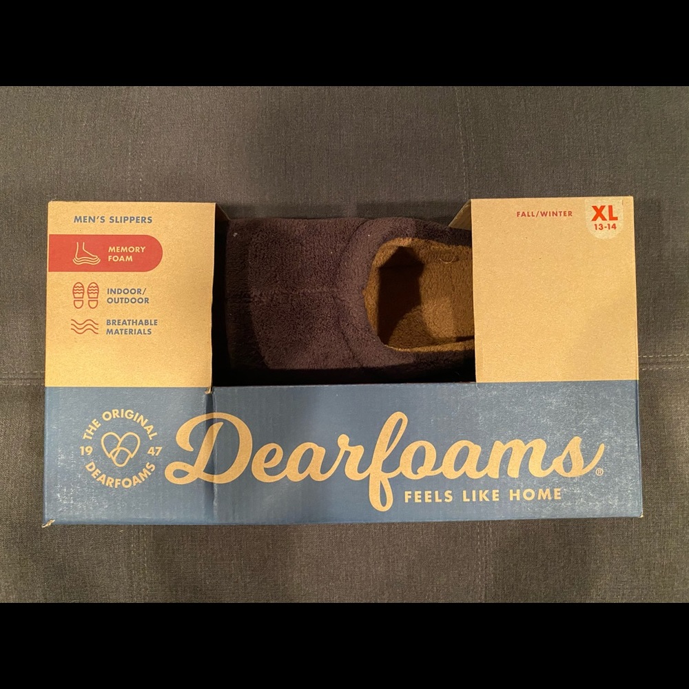 Men’s memory foam slipper (in box)